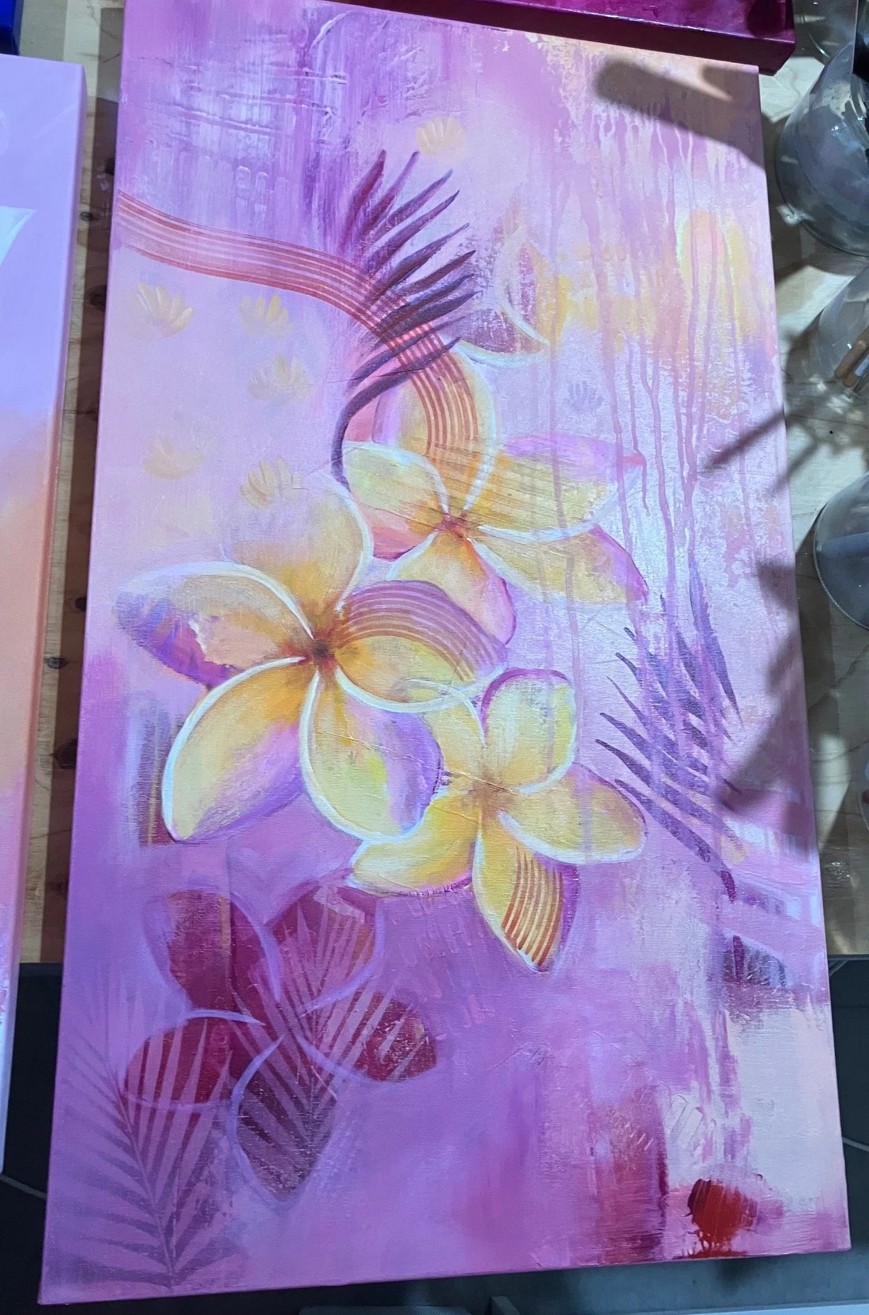 Frangipani Glow Original Painting