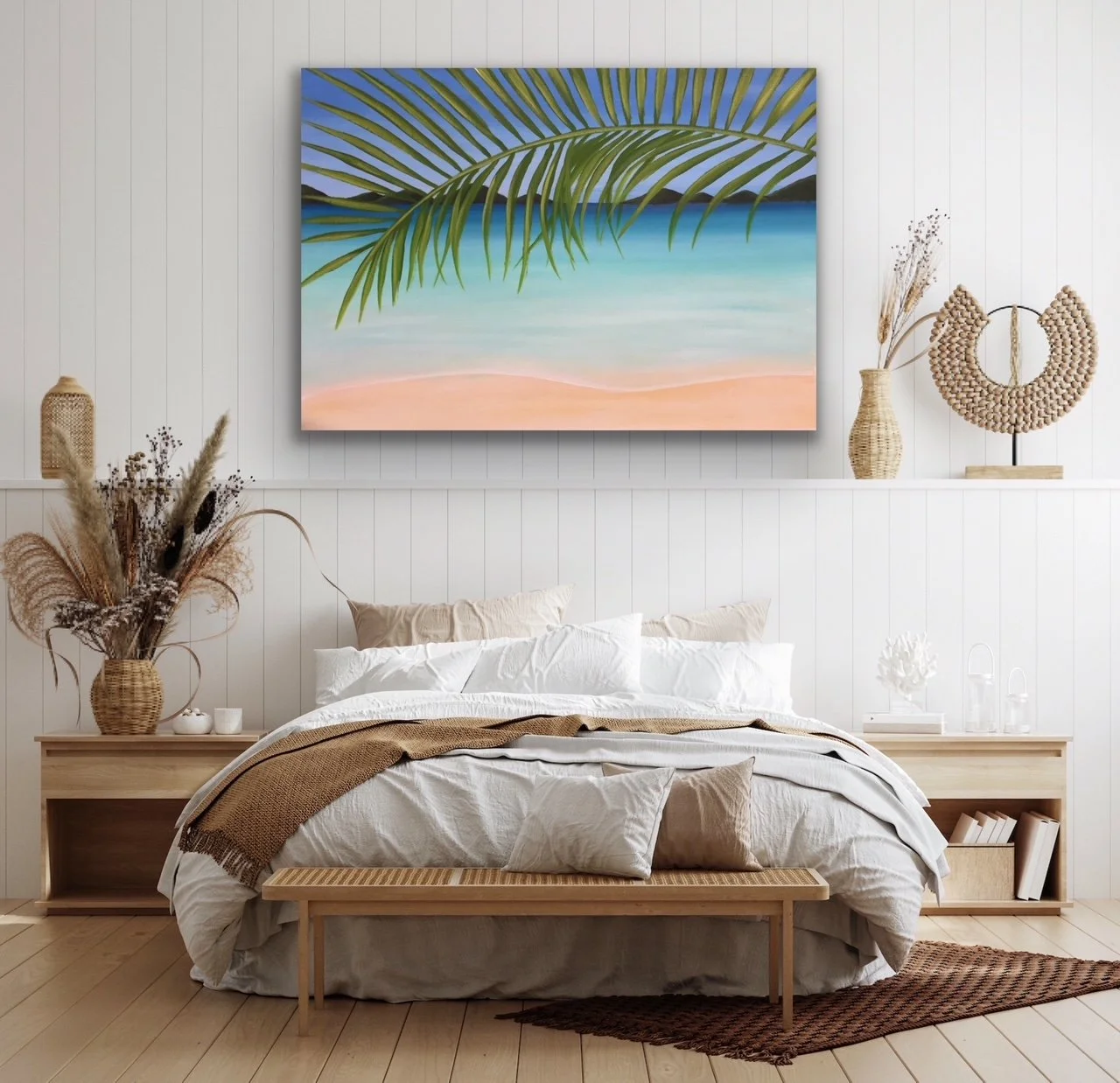 Palm Frond Paradise Original Painting