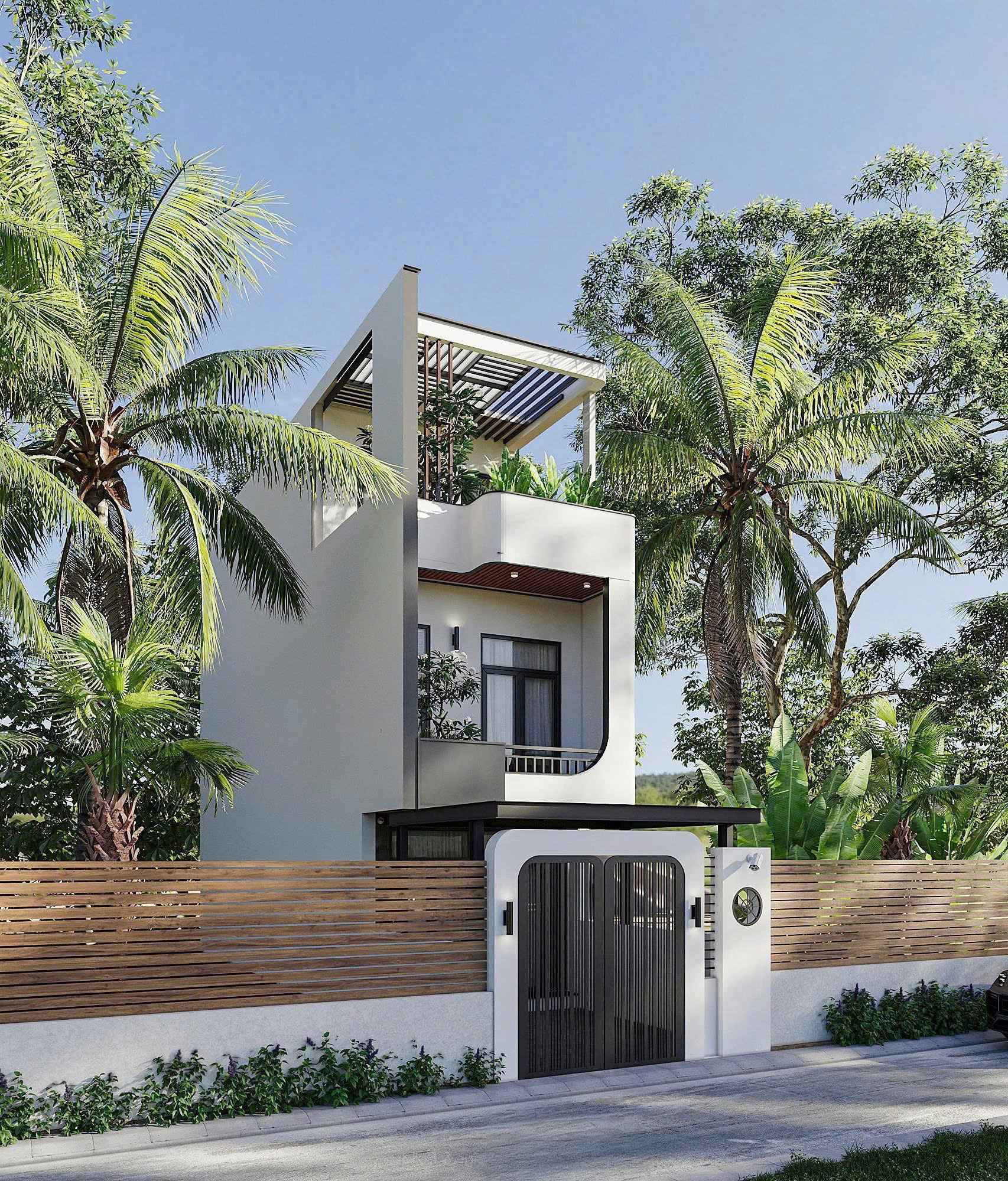 Phối cảnh thiết kế nhà phố Hoàng Mai