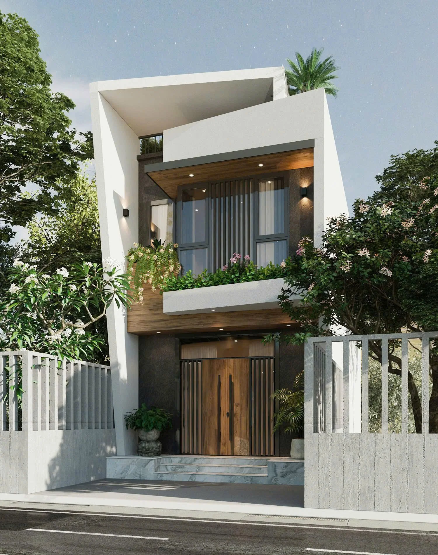 Phối cảnh thiết kế nhà phố Hà Đông