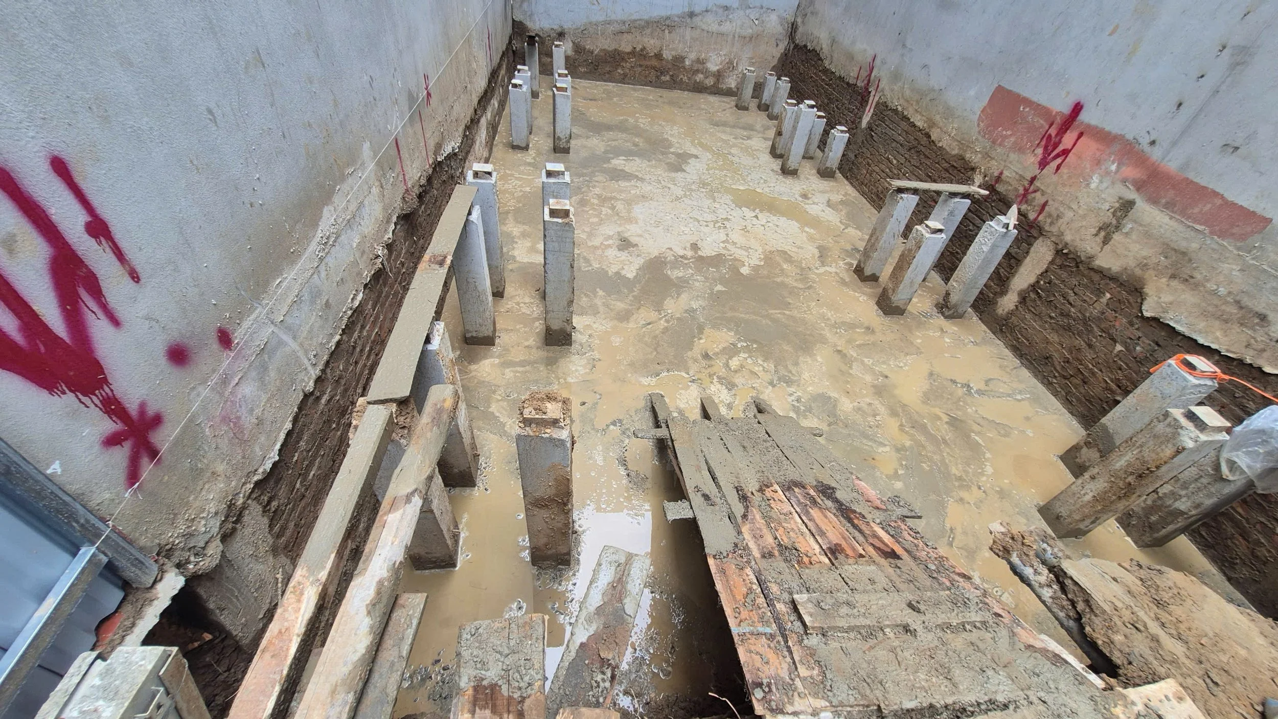 Thi công ép cọc nhà phố Hà Đông