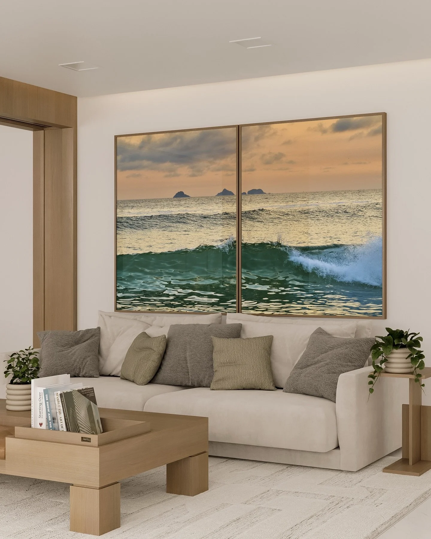 Harmonia que nasce da leveza do entardecer e do repouso das ondas sobre o horizonte.
