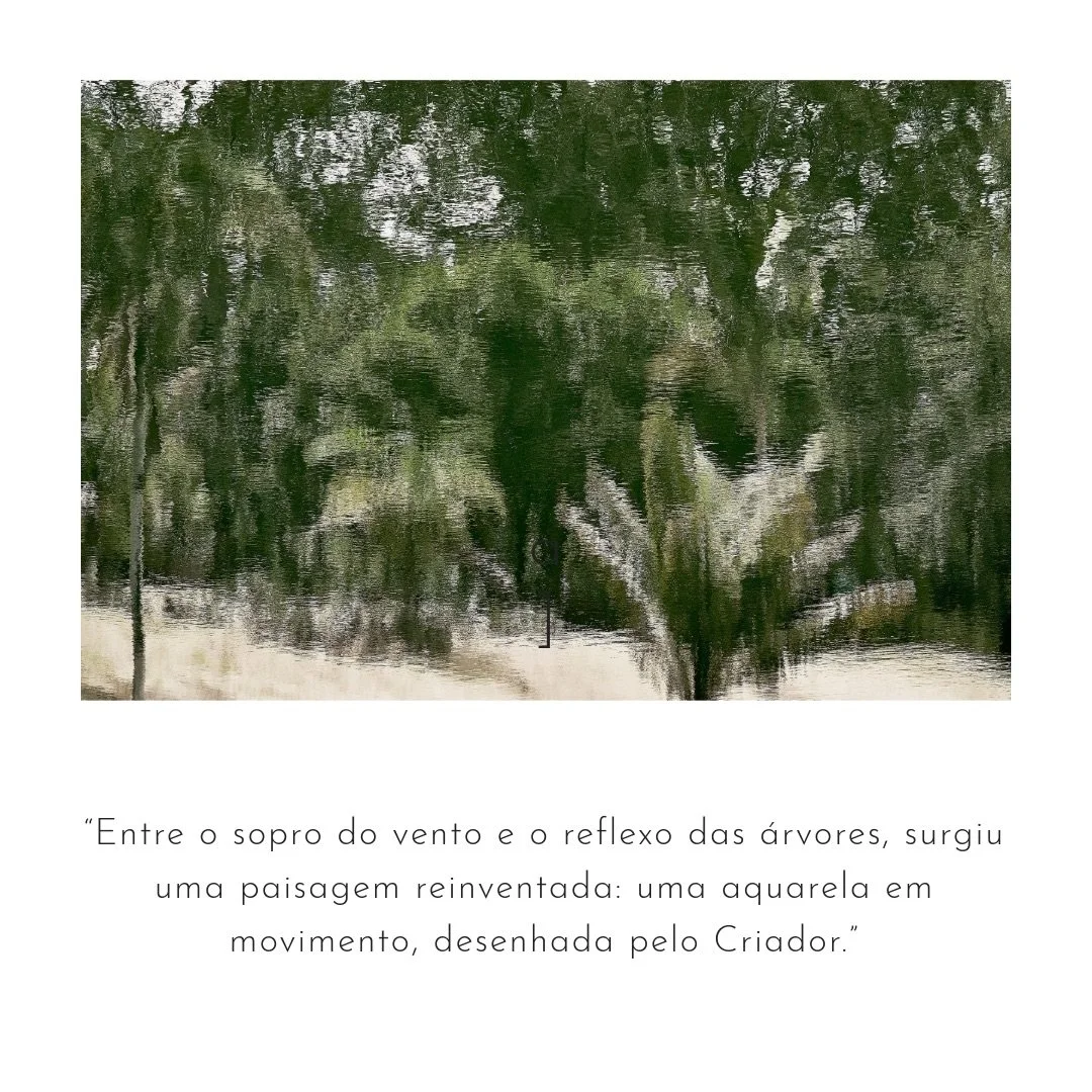 &ldquo;Enquanto eu captava esta imagem, observava o vento tocar a superf&iacute;cie da &aacute;gua e transformar a paisagem diante dos meus olhos. Contemplar &eacute; justamente isso: desenvolver a sensibilidade de perceber aquilo que muitas vezes pa