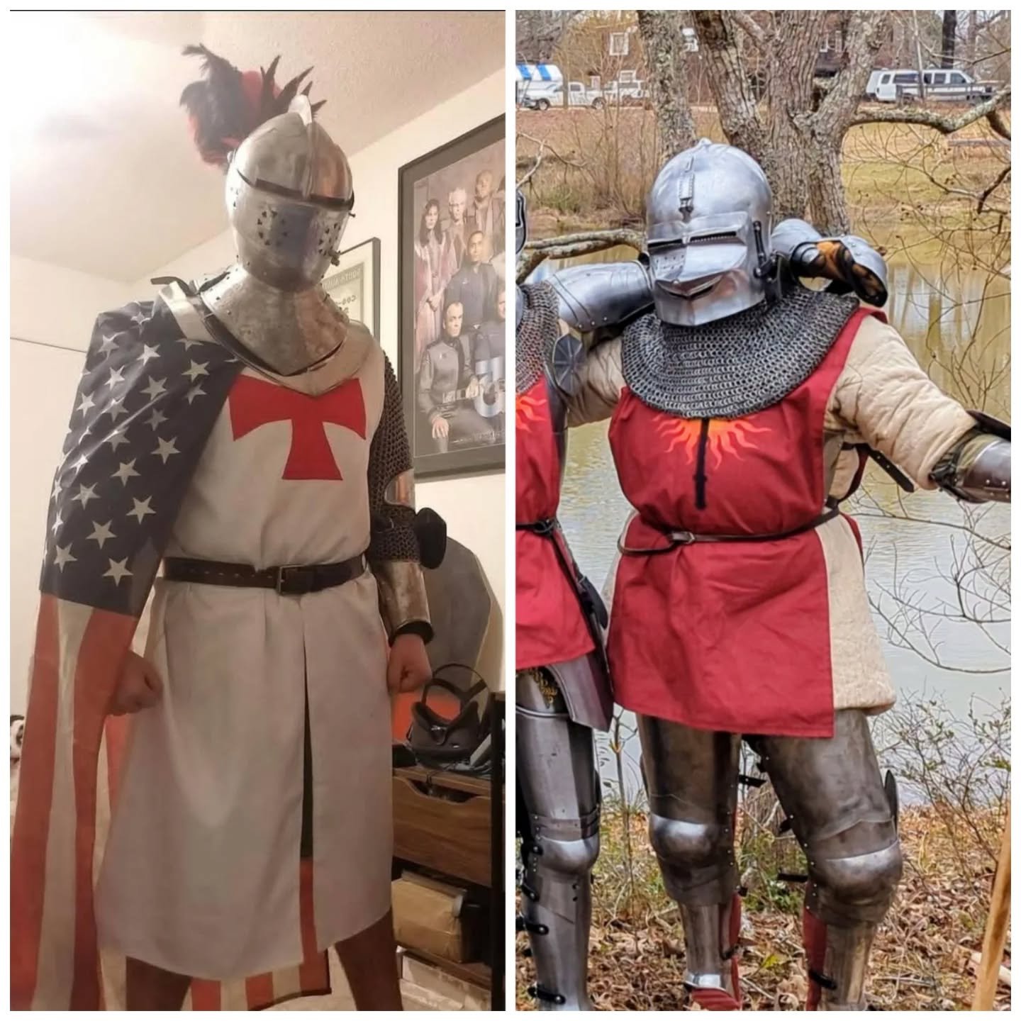 The company prides itself on the pursuit of high-level kit, however everyone has to start somewhere. 
Take a look at how some of our member's gear looked before they joined the sable hammer.

#medieval #reenactment
#renaissancefestival#jousting
#knig