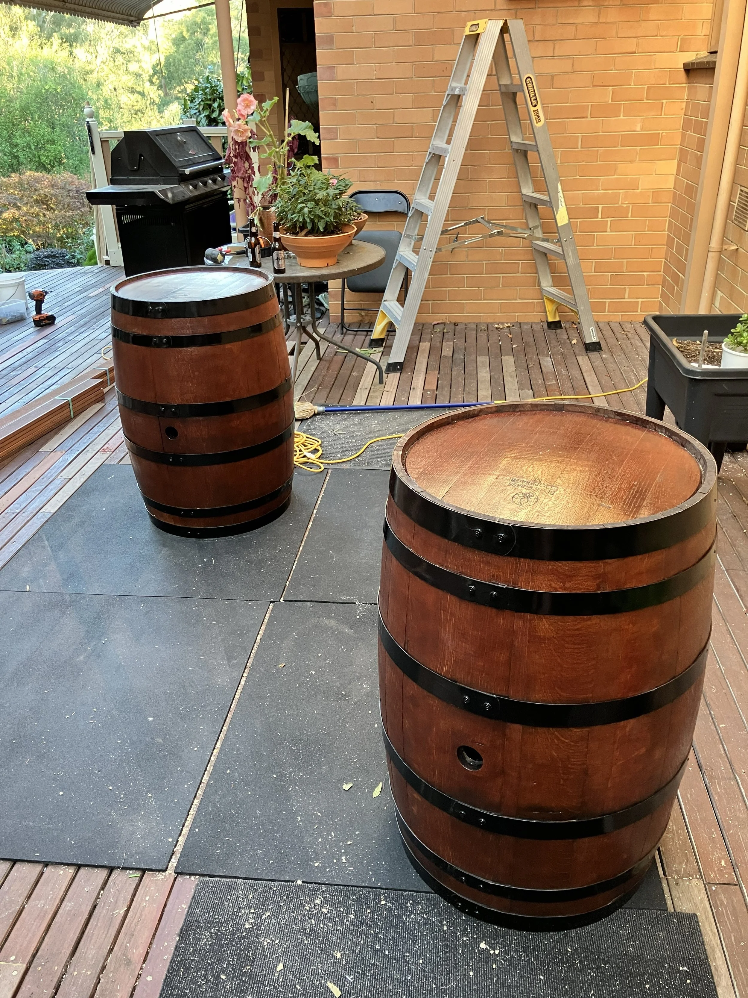 Barrel Tables Before