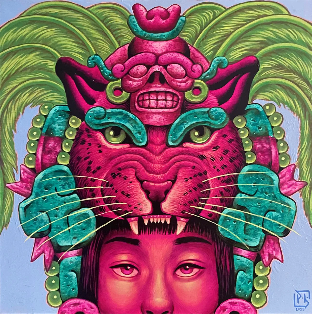 Ojos de Jaguar  
Acrylic on Wood 
2025