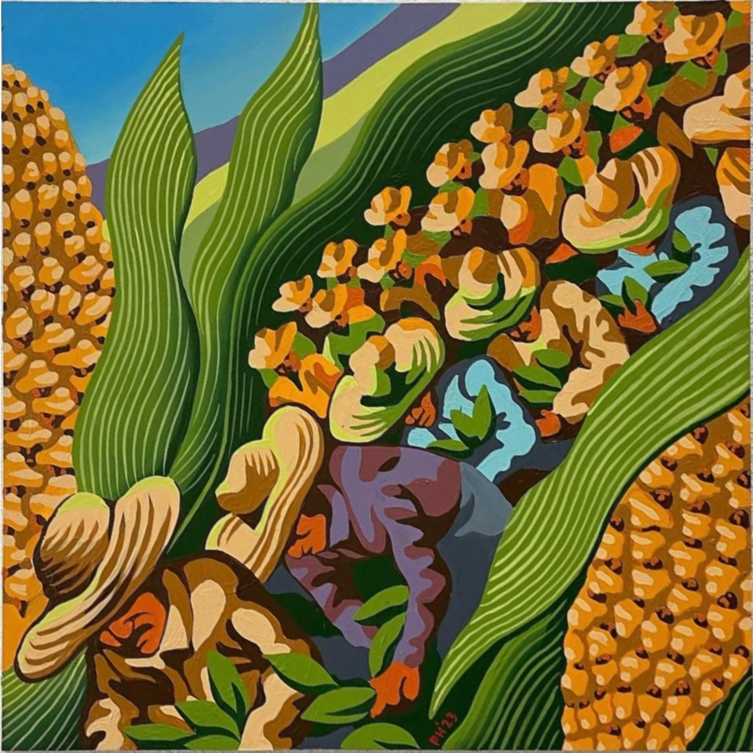 La Cocecha  
Acrylic on Wood 
2023
