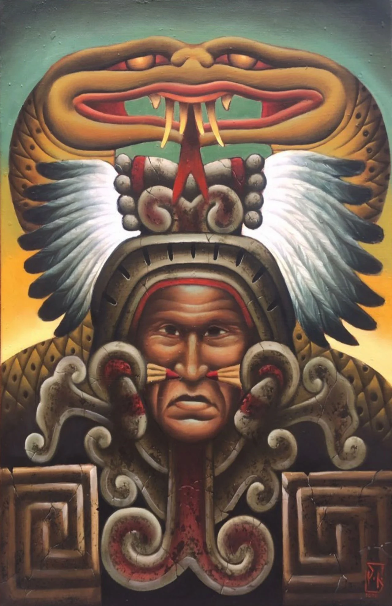 The Birth of Quetzacoatl  
Oil on Canvas 
2020