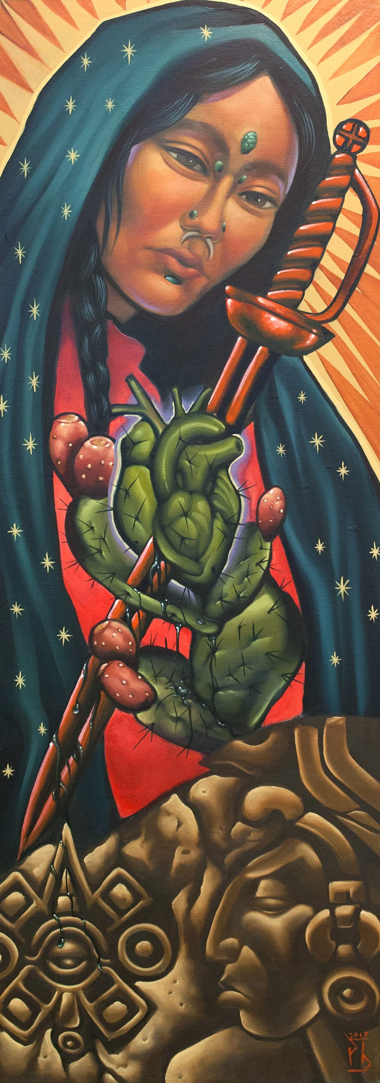 Sangre Indígena  
Oil on Canvas 
2017