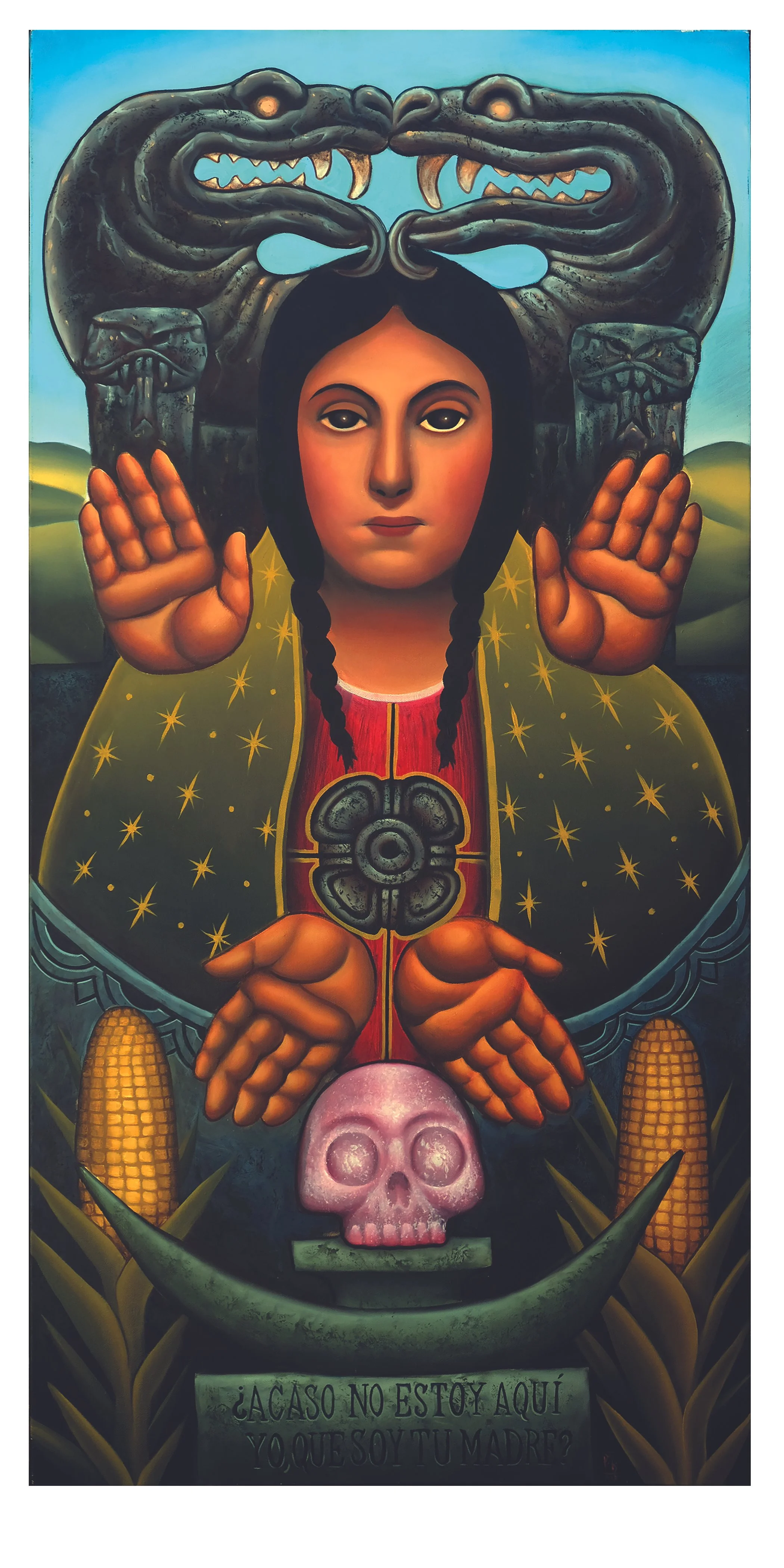 Tontantzin Coatlicue/Guadalupe
 Oil on Cavas 
2020