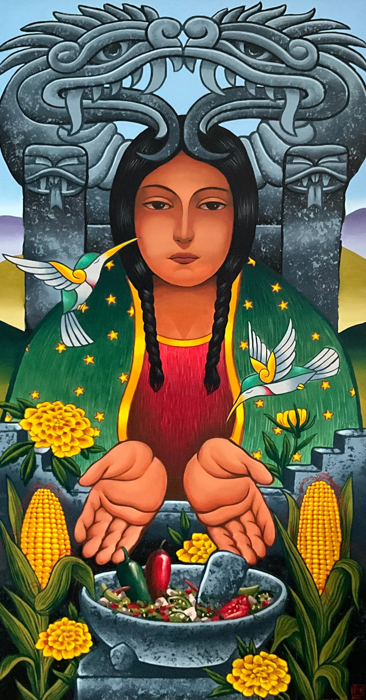 Hal Marcus Commission/Madre de Colores  
Acrylic on Canvas 
2026