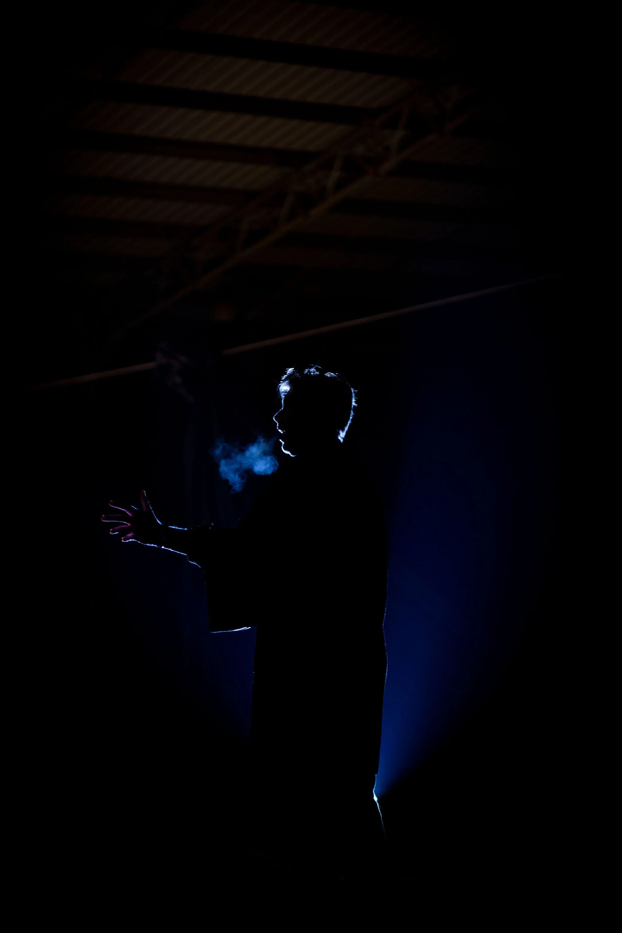 A cold night outdoor concert with Tobias Merz - Countertenor Singing outdoor concert