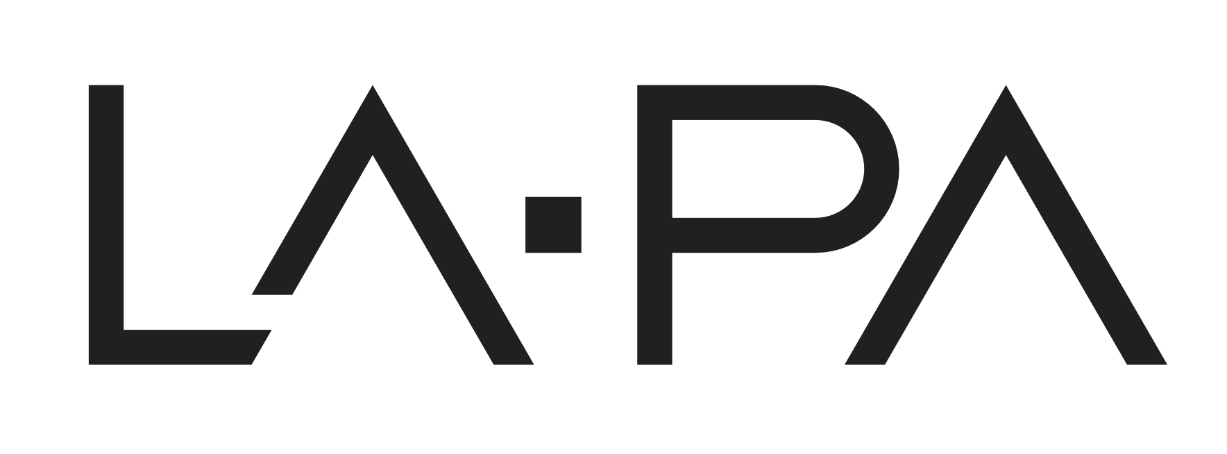 Stylized black text logo spelling "LAPA" on a white background