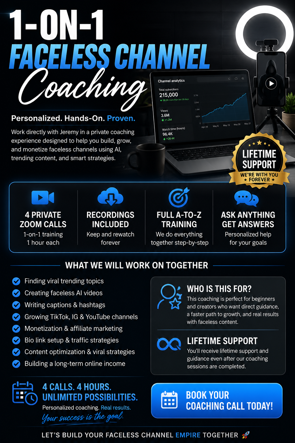 1-On-1 Faceless Channel Coaching