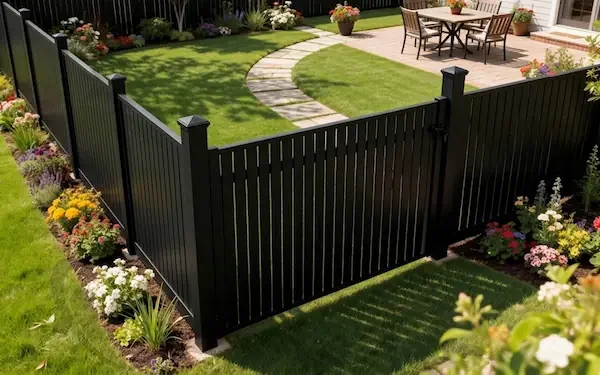 Aluminum slat fence