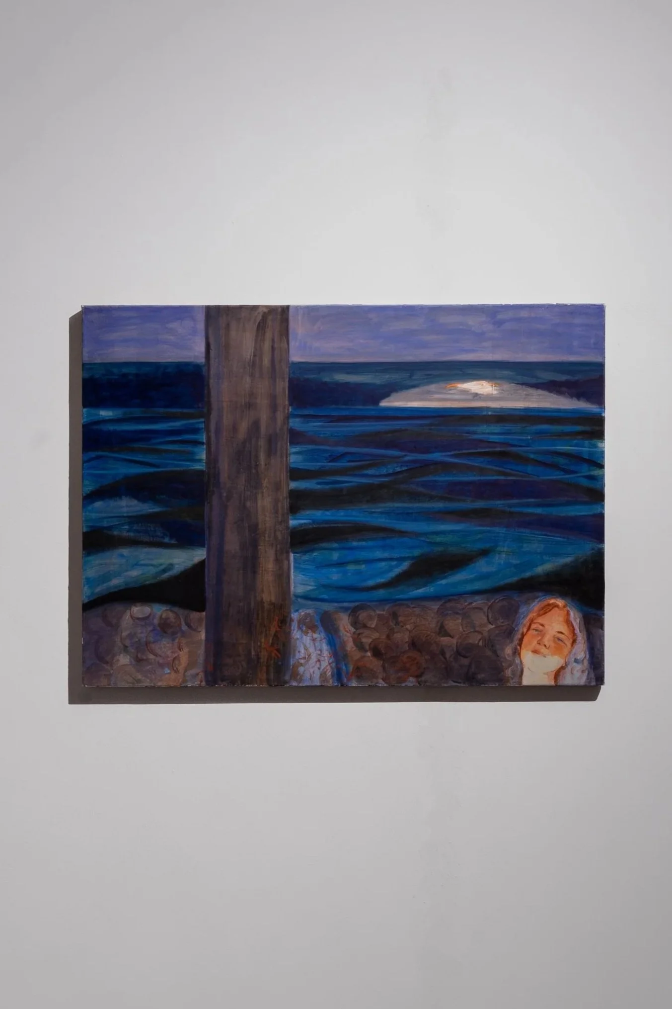 Kay GaseiBTC Basking Wrong 2026 Oil on reverse primed canvas 40 x 50 cm