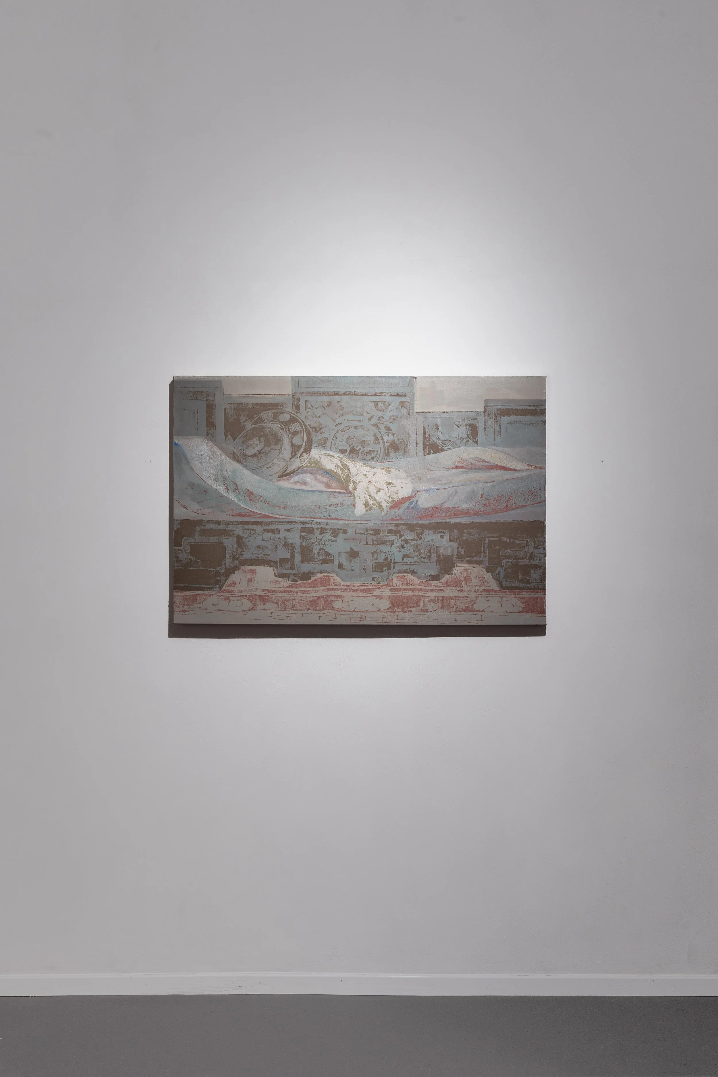 Kay GaseiBTC Basking Wrong 2026 Oil on reverse primed canvas 40 x 50 cm