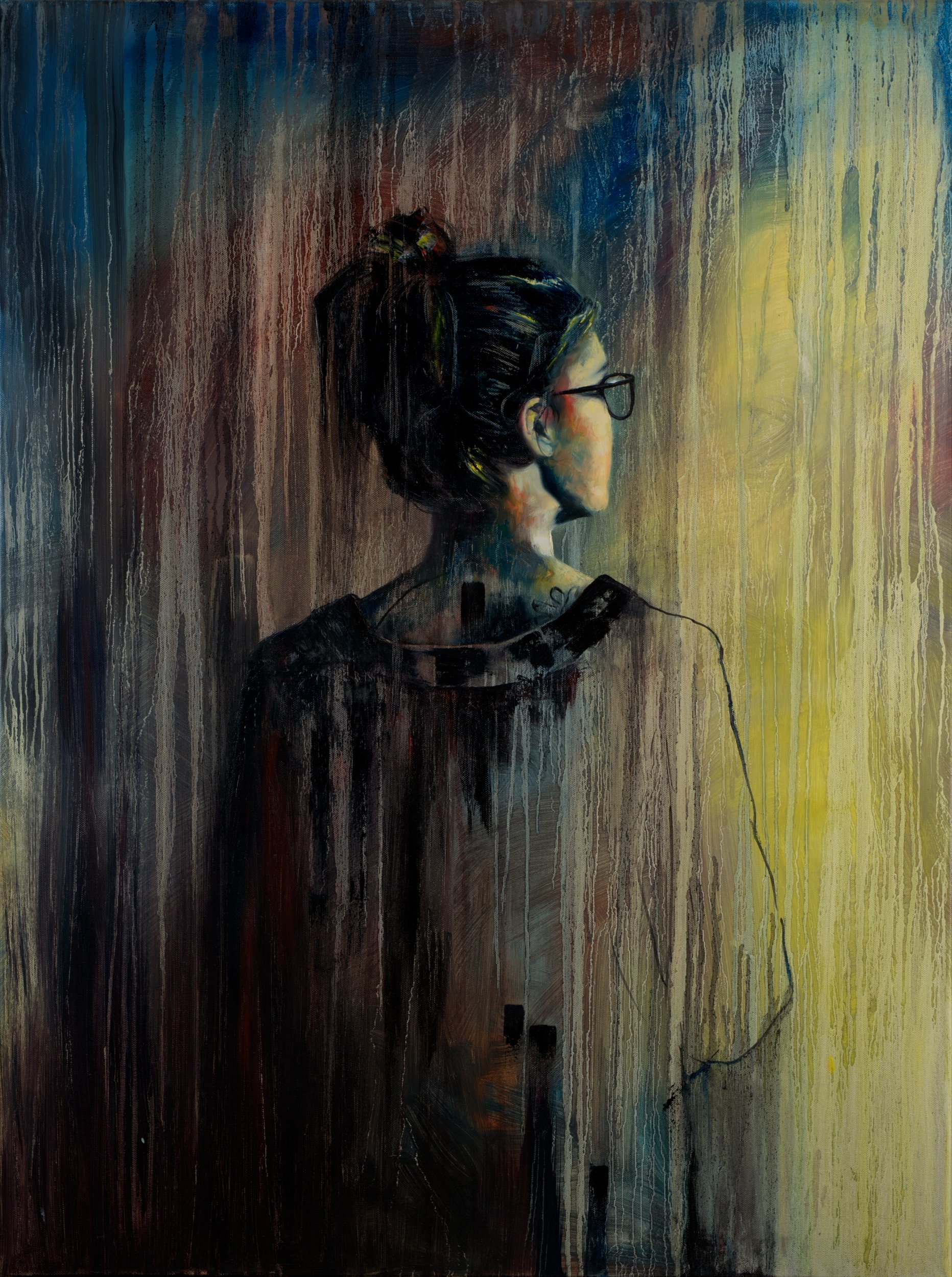 SELF-PORTRAIT, Oil on Canvas, 75 x 100cm, 2021