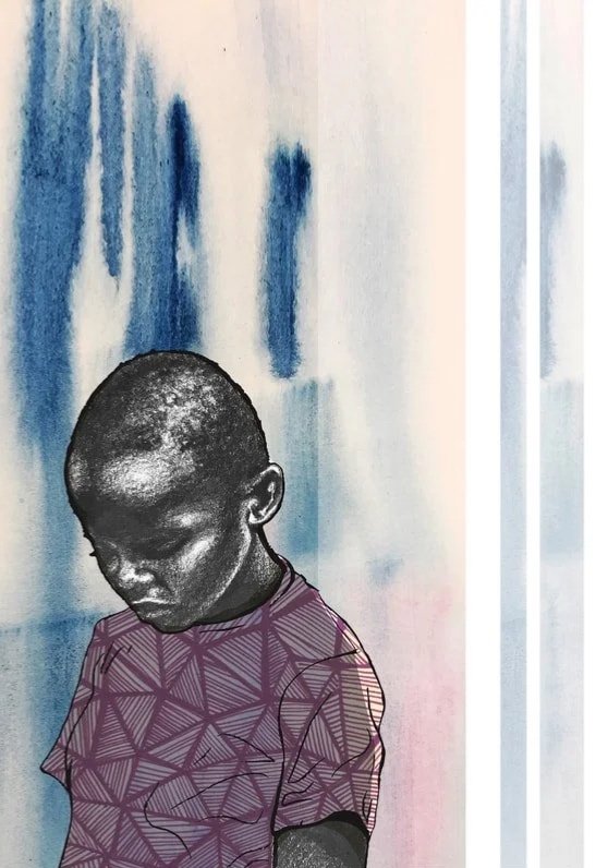 BAKIGA, Watercolour and Graphite on Paper, 29.7 x 42cm, 2016