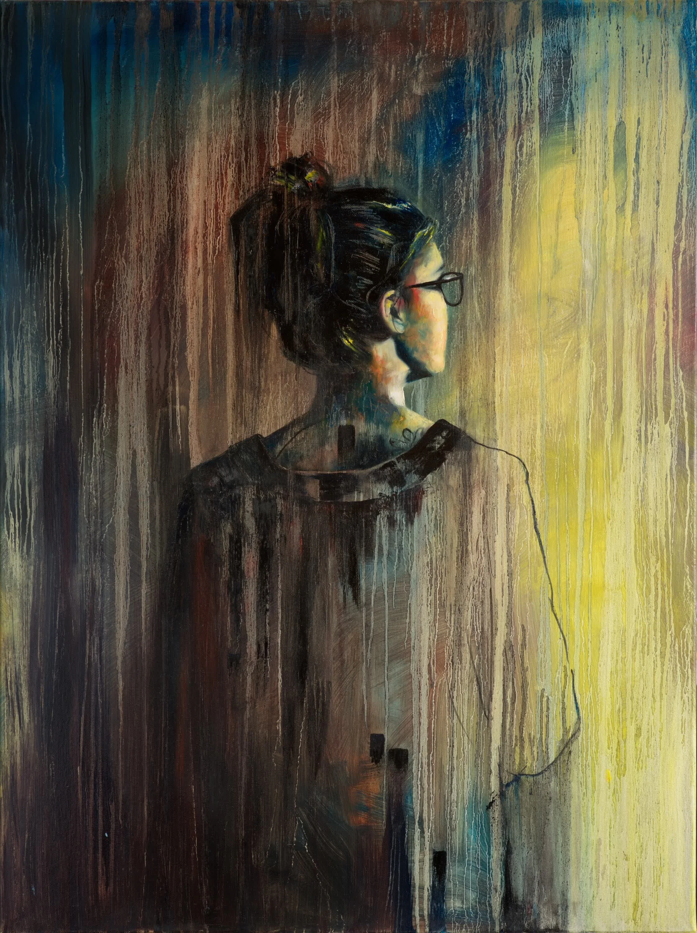 SELF-PORTRAIT, Oil on Canvas, 75 x 100cm, 2021