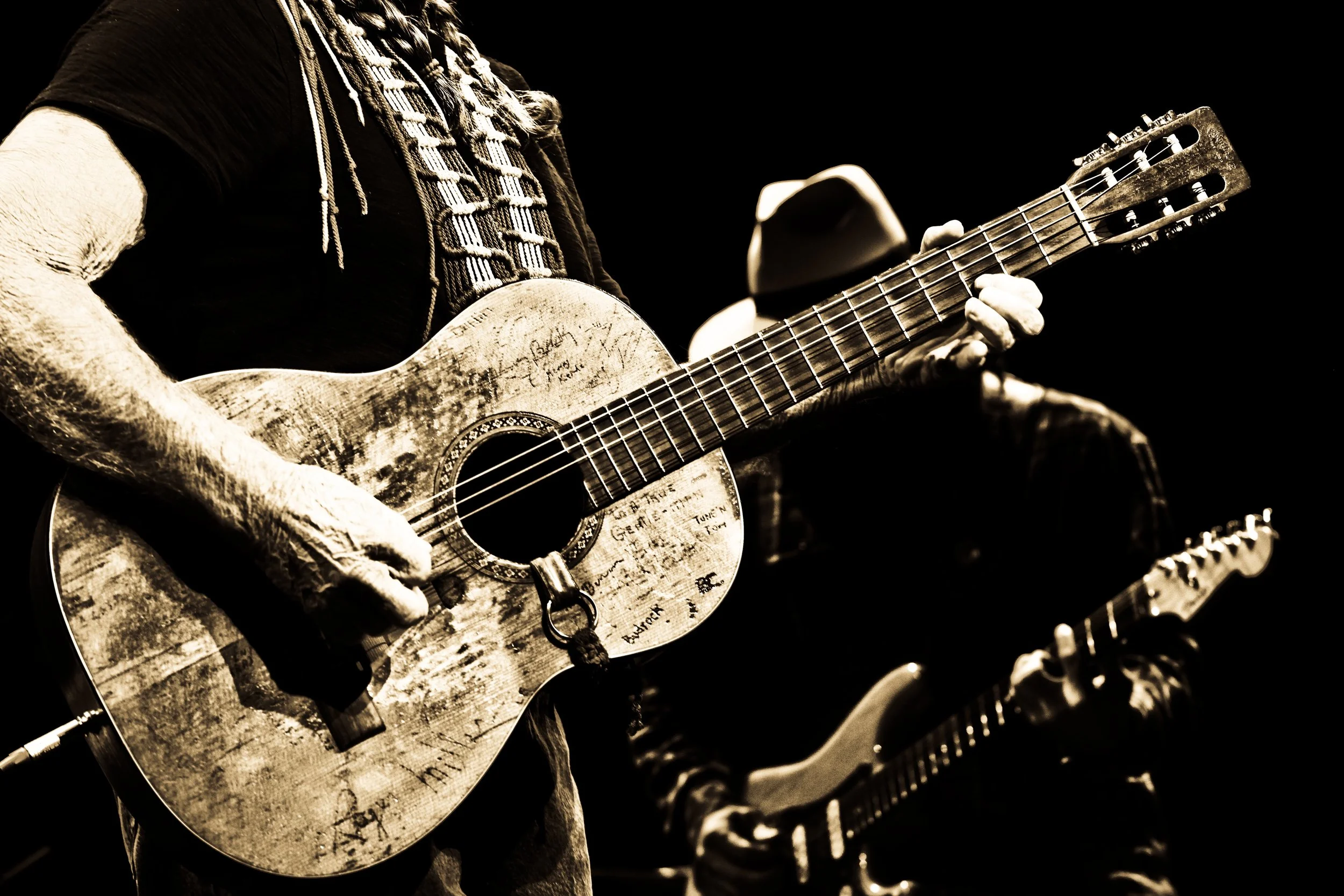 Willie Nelson playing Trigger