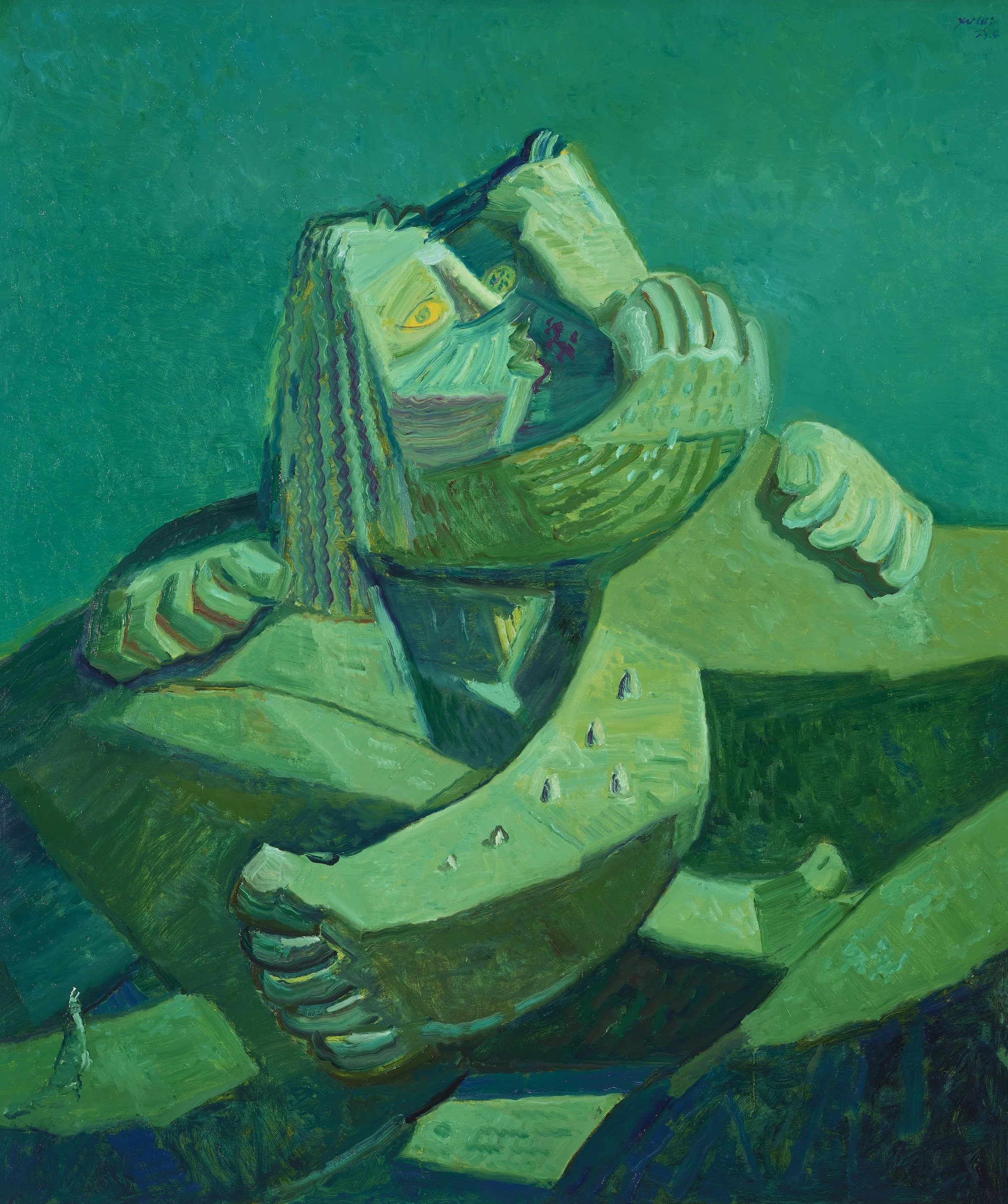 《史詩高原》
120 x 100 公分，布面油畫，2023年