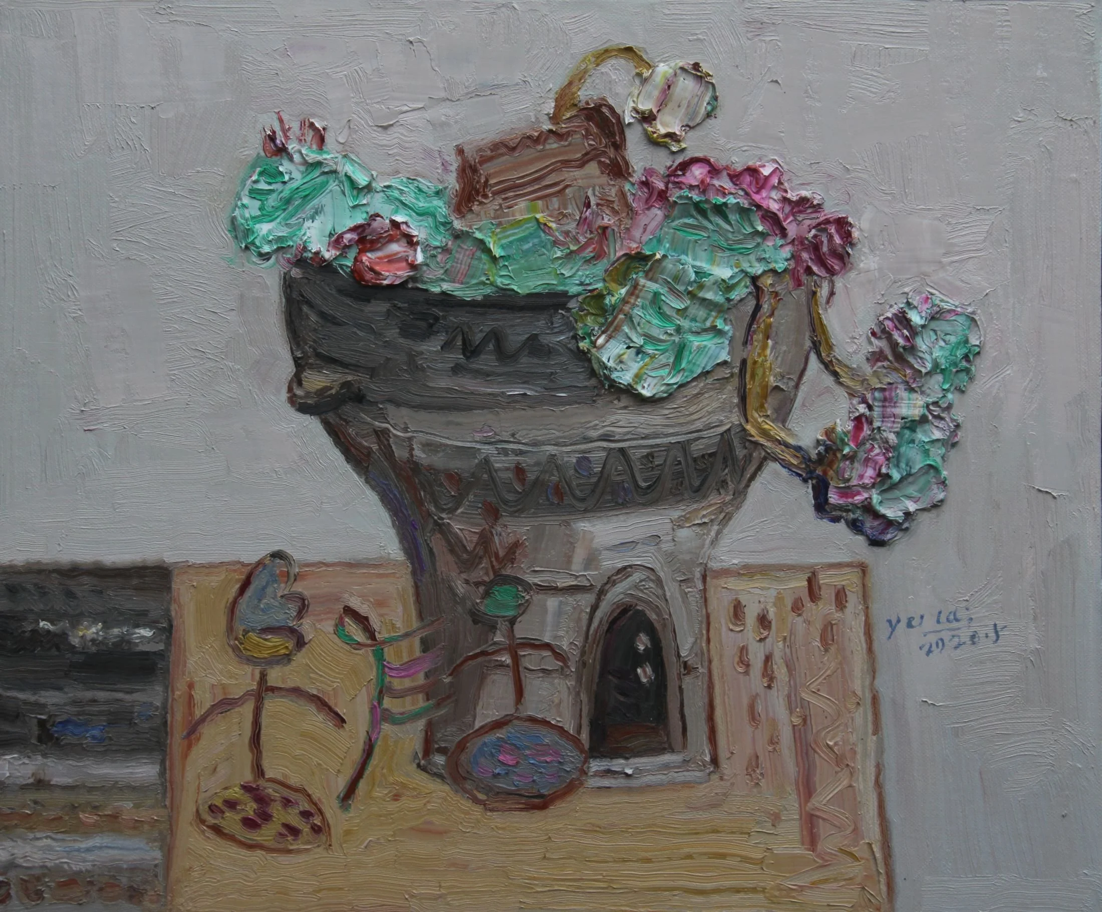 《多肉系列二之13》
50 x 60 公分，布面油畫，2020年