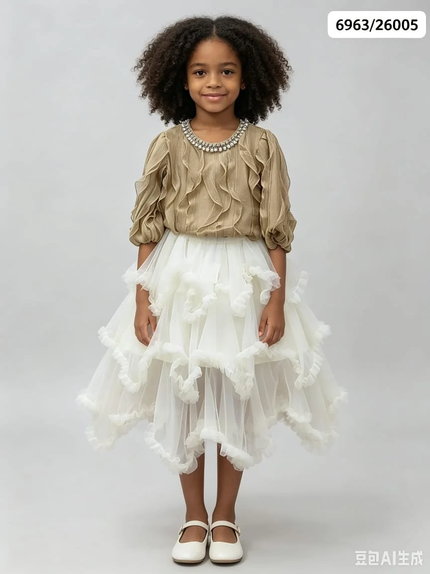 Elegance Ruffled Two-Piece Outfit / Dress Set