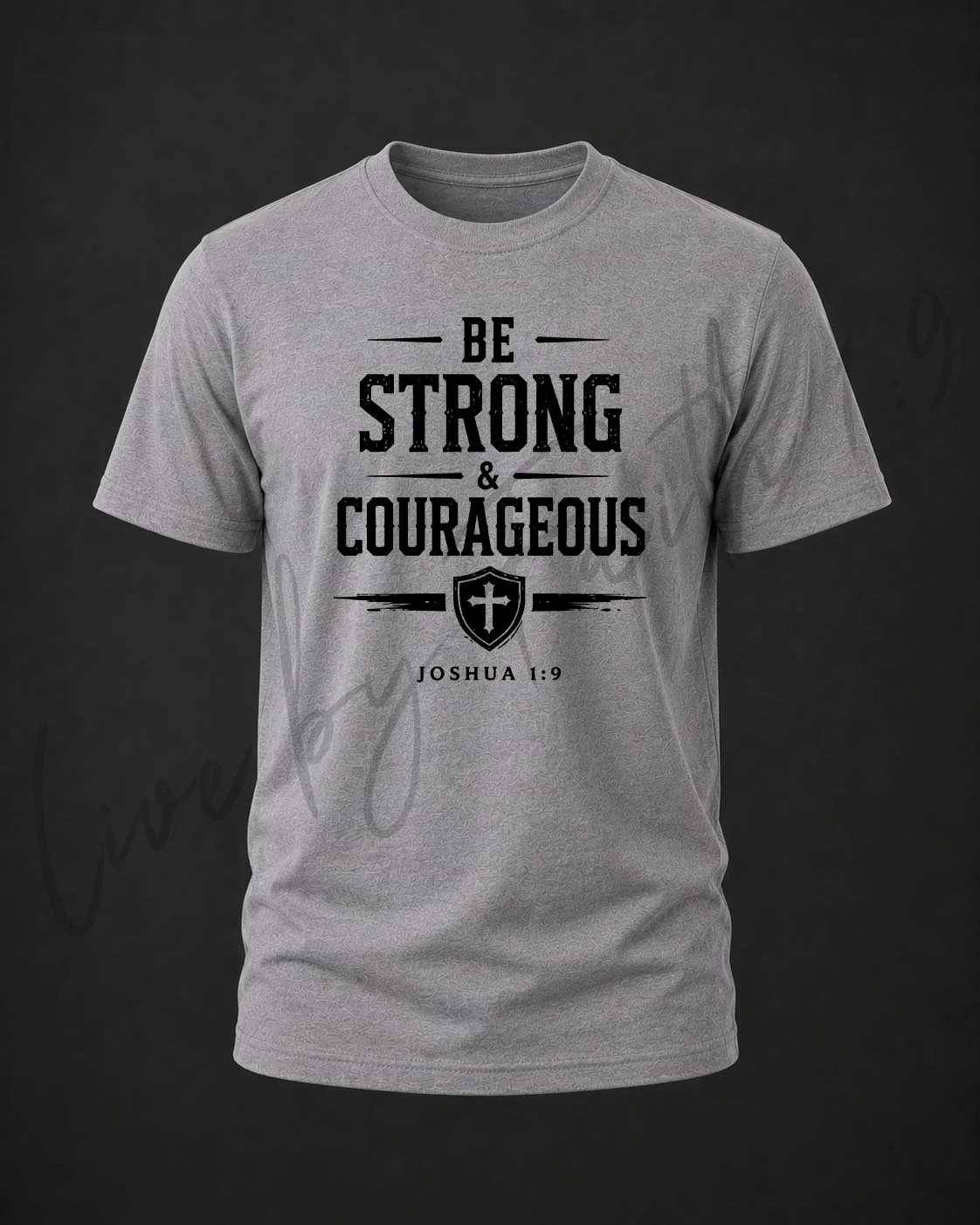 Be Strong (Small) Shield_Gray Shirt.jpg