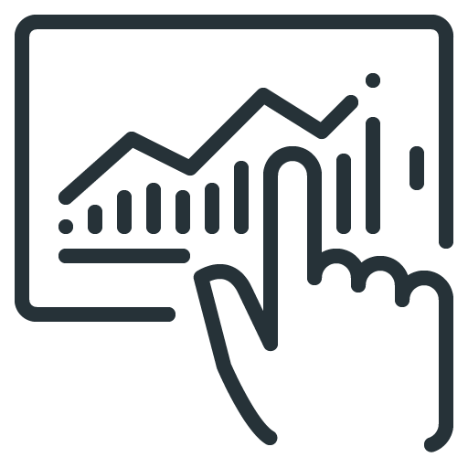 Icon representing sustainable growth, evidence-based performance metrics, and strategic outcomes from root-cause workplace diagnostics in Christchurch.