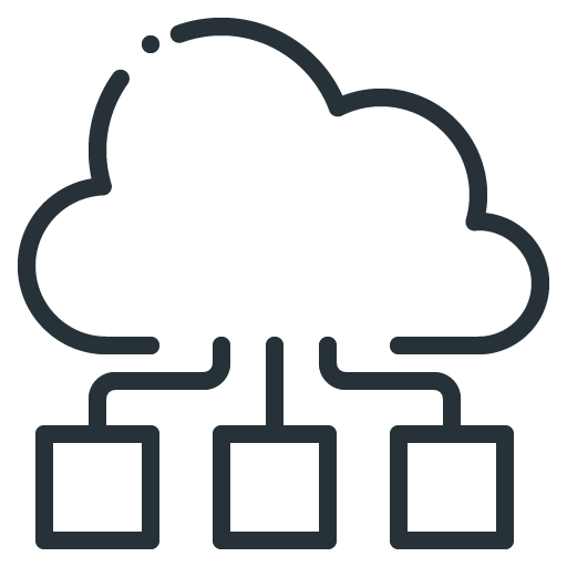 Icon representing digital infrastructure, cloud-integrated policy analysis, and systems-based organizational diagnostics for Christchurch businesses.