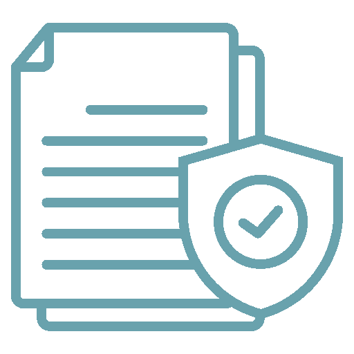 Insurance document icon symbolizing commercial trucking insurance policies designed to protect carriers and fleet operators.