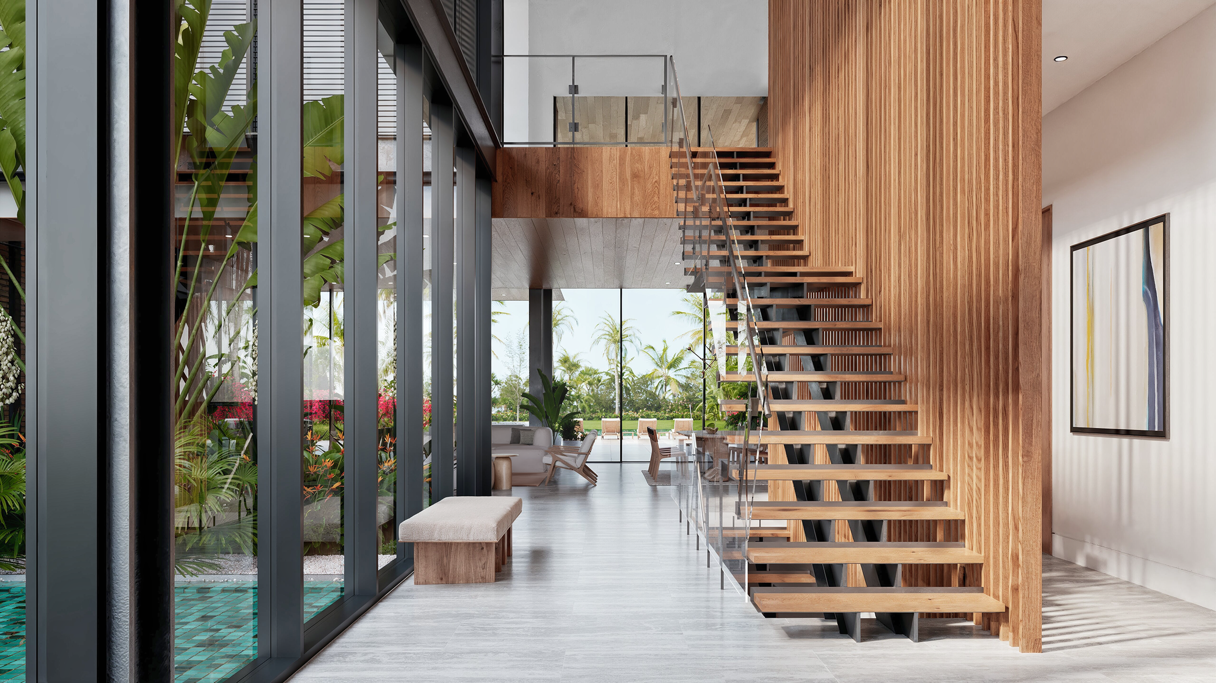 Floridian Villa Foyer