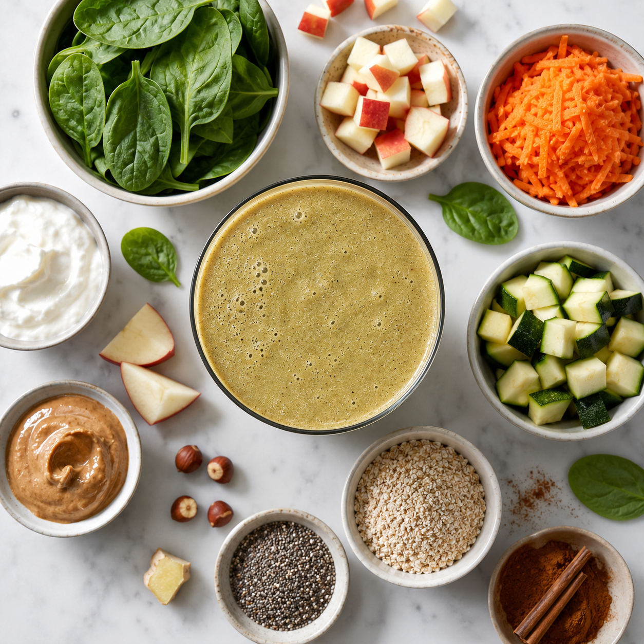 Karotte-Apfel-Zimt-Green-Smoothie