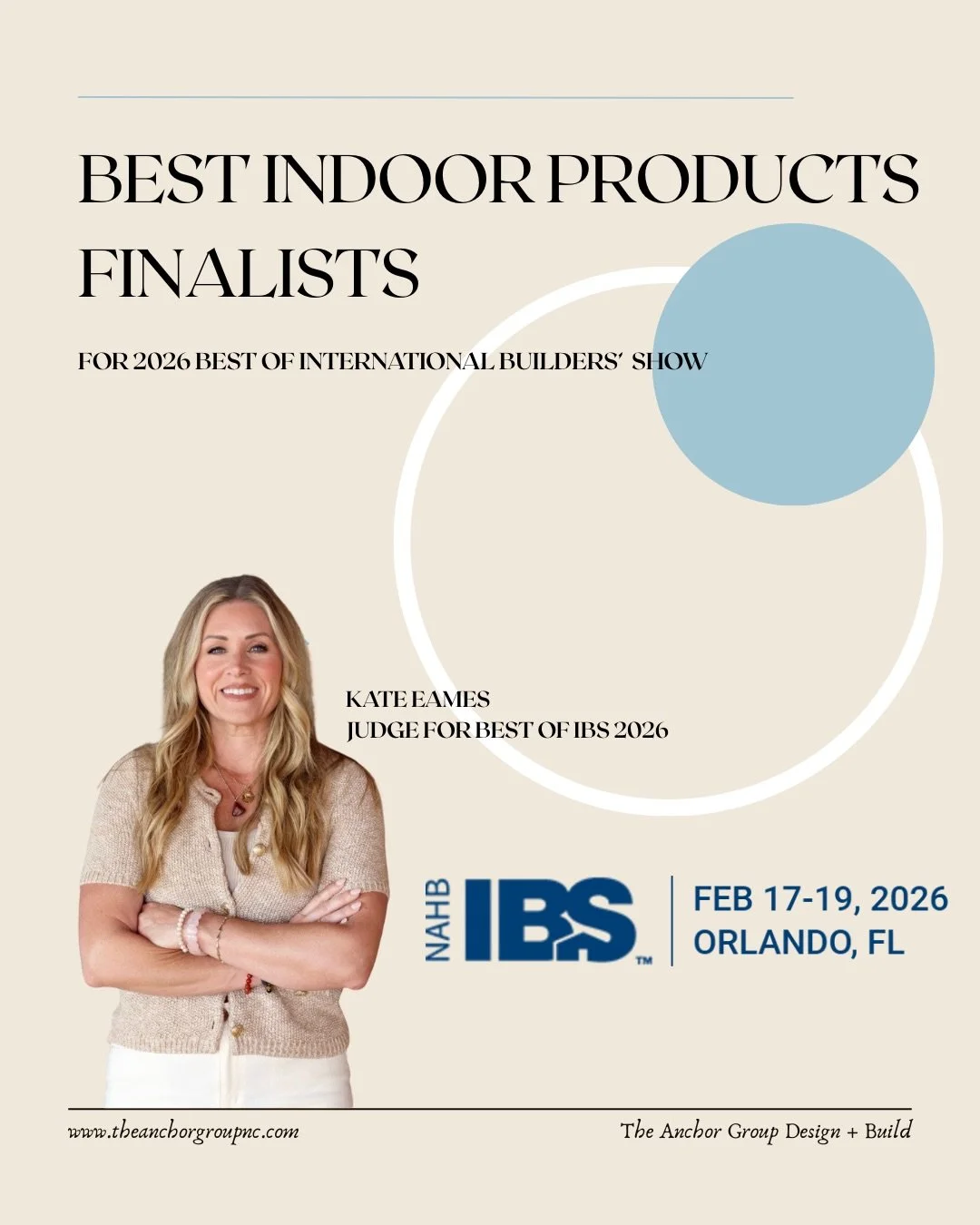 Honored to be a 2026 Best of IBS judge for the Best Indoor Product category! 🏆

It&rsquo;s been inspiring reviewing the latest interior innovations. The competition is tight, and the talent is undeniable. The Anchor Group Design+Build cannot wait to