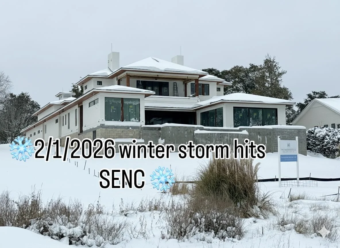 On February 1, 2026, southeastern North Carolina was hit with a rare winter storm bringing record snowfall. Project Olde Point received about 12&rdquo; of ❄️ pretty incredible for our area. So grateful for our geothermal system keeping the home comfo