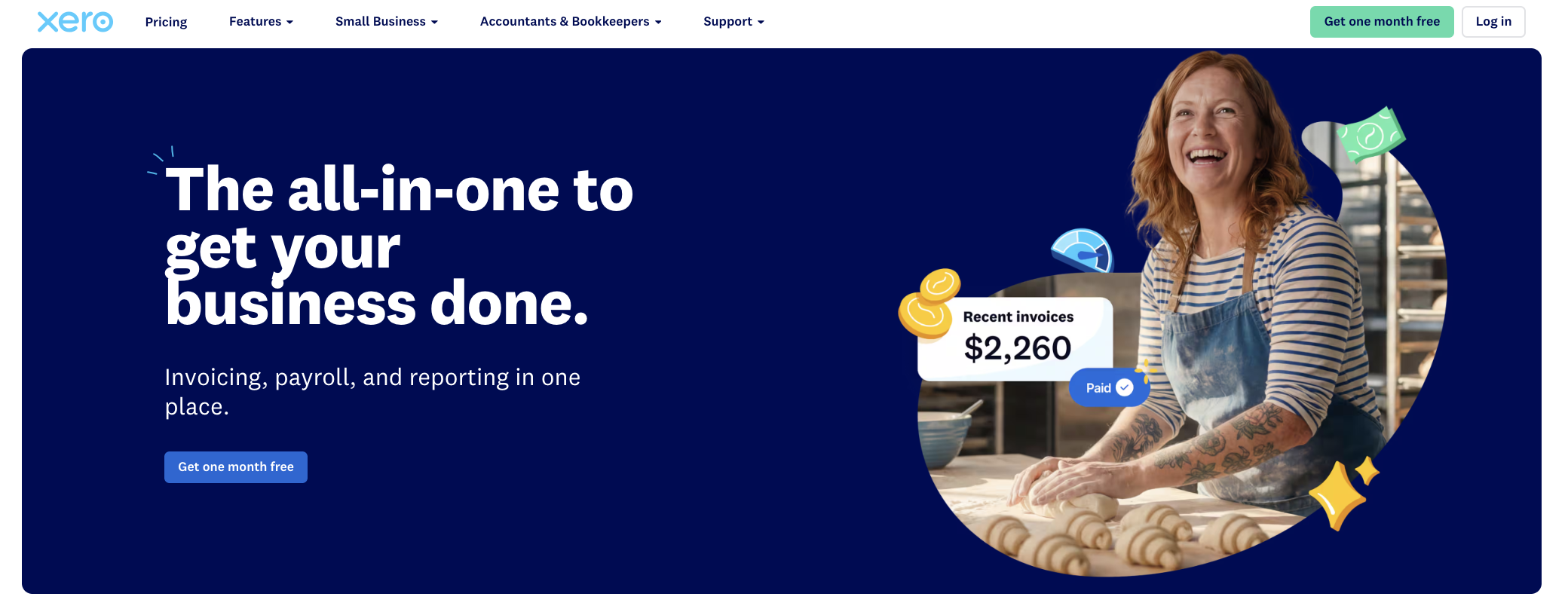 Xero homepage website