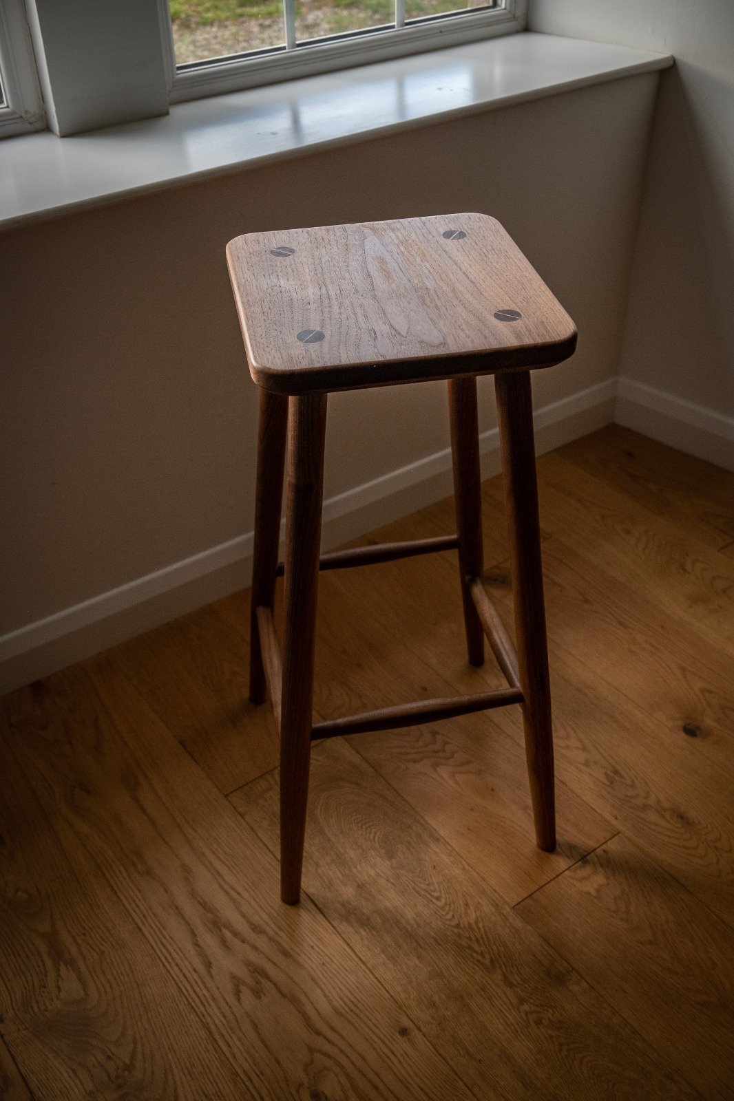 walnut counter bar stool