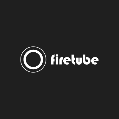 weisses logo von firetube auf schwarzem hintergrund