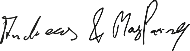 schwarze unterschrift von andreas und max pasing