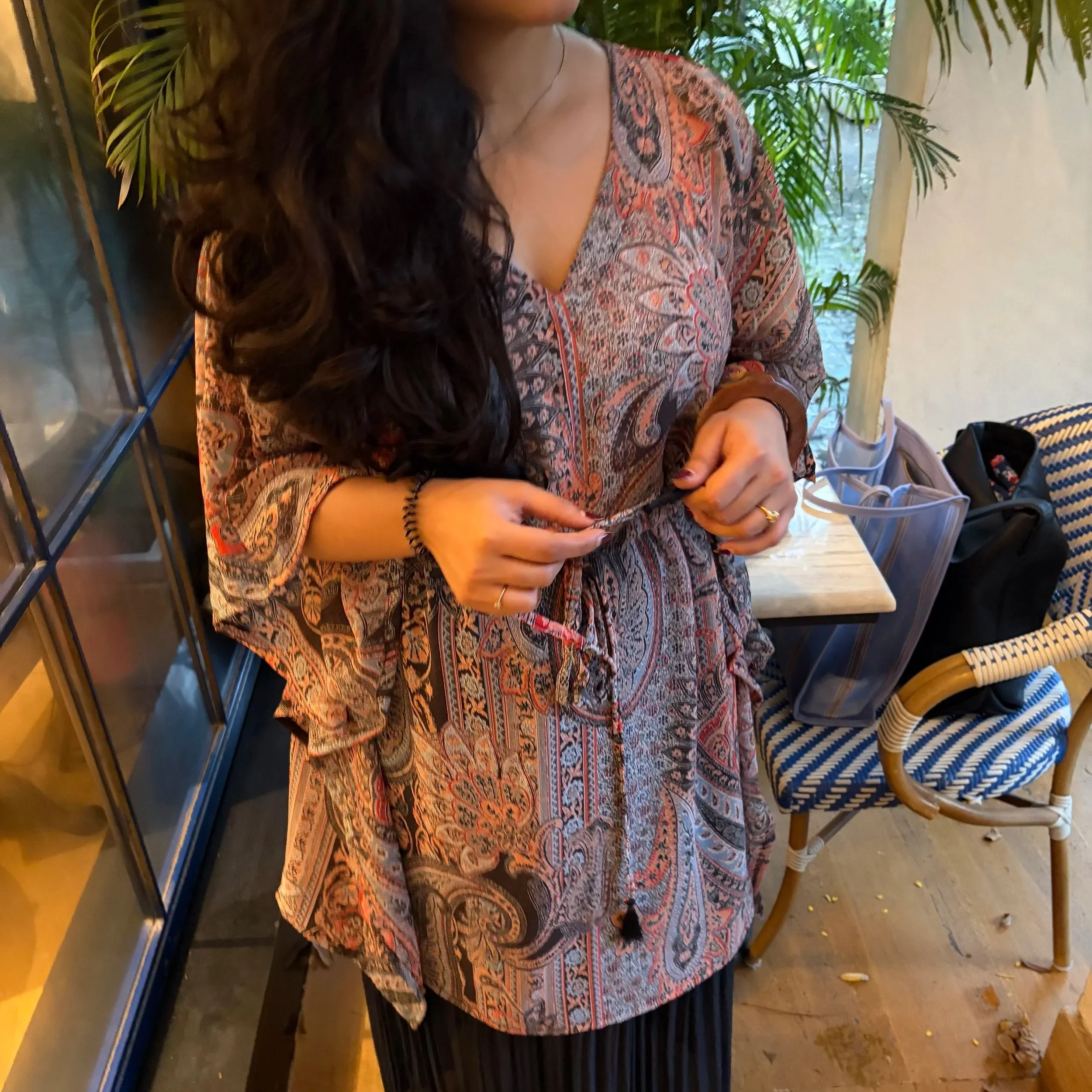 Paisley Kaftan(navy, free size)