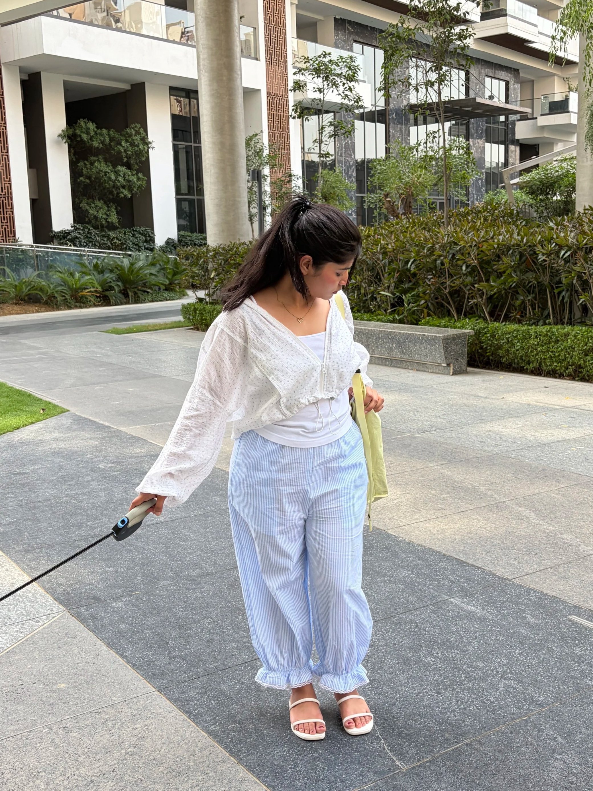 LACED BALLOON PANTS (blue)