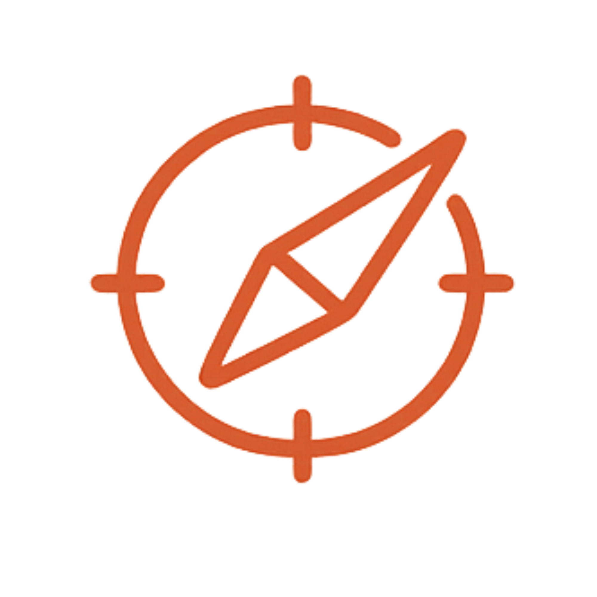 Logo of Netflix, featuring a simplified depiction of a globe with an orange outline and a stylized letter 'N' across it.