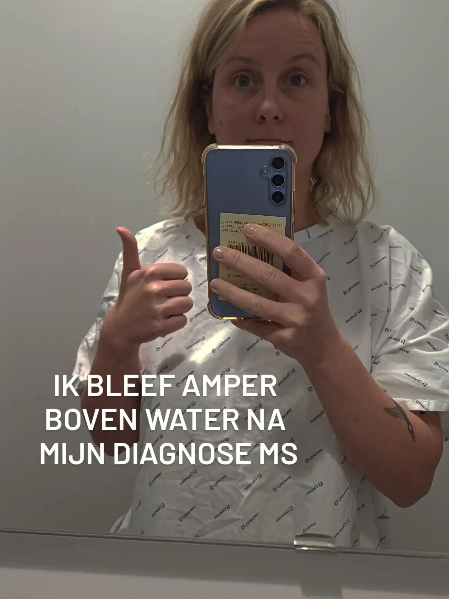 Leven in een lichaam dat je hoofd niet volgt is aartsmoeilijk. Pas toen ik echt leerde luisteren naar mezelf &ndash; en dat kwam niet op 1, 2,3 &ndash; leerde ik ook hoe ik verder kon leven met wat er nog gaat komen.

Het is niet elke dag zo simpel, 