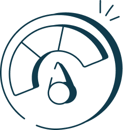 A pressure gauge showing high pressure