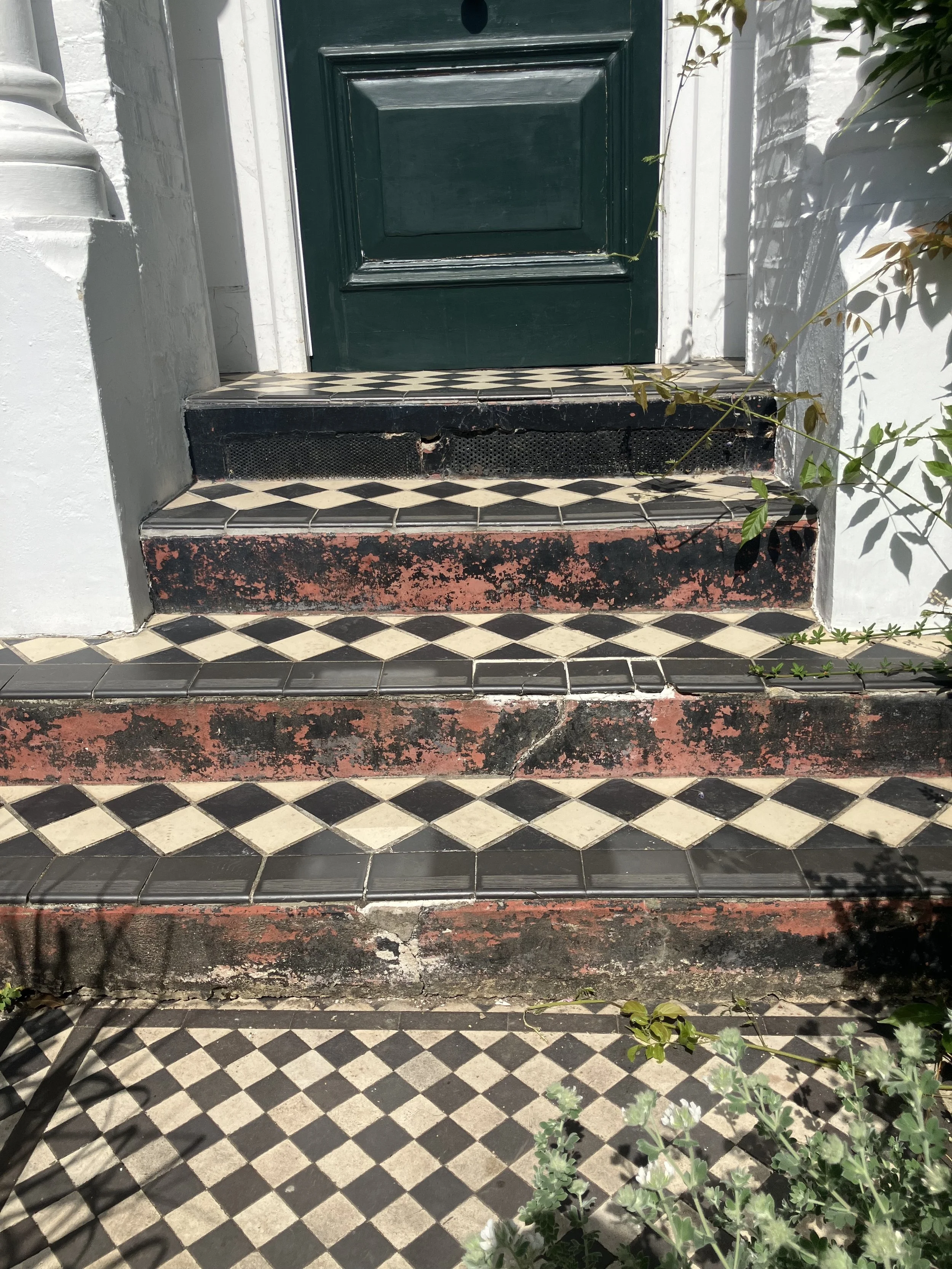 4 steps up to front door