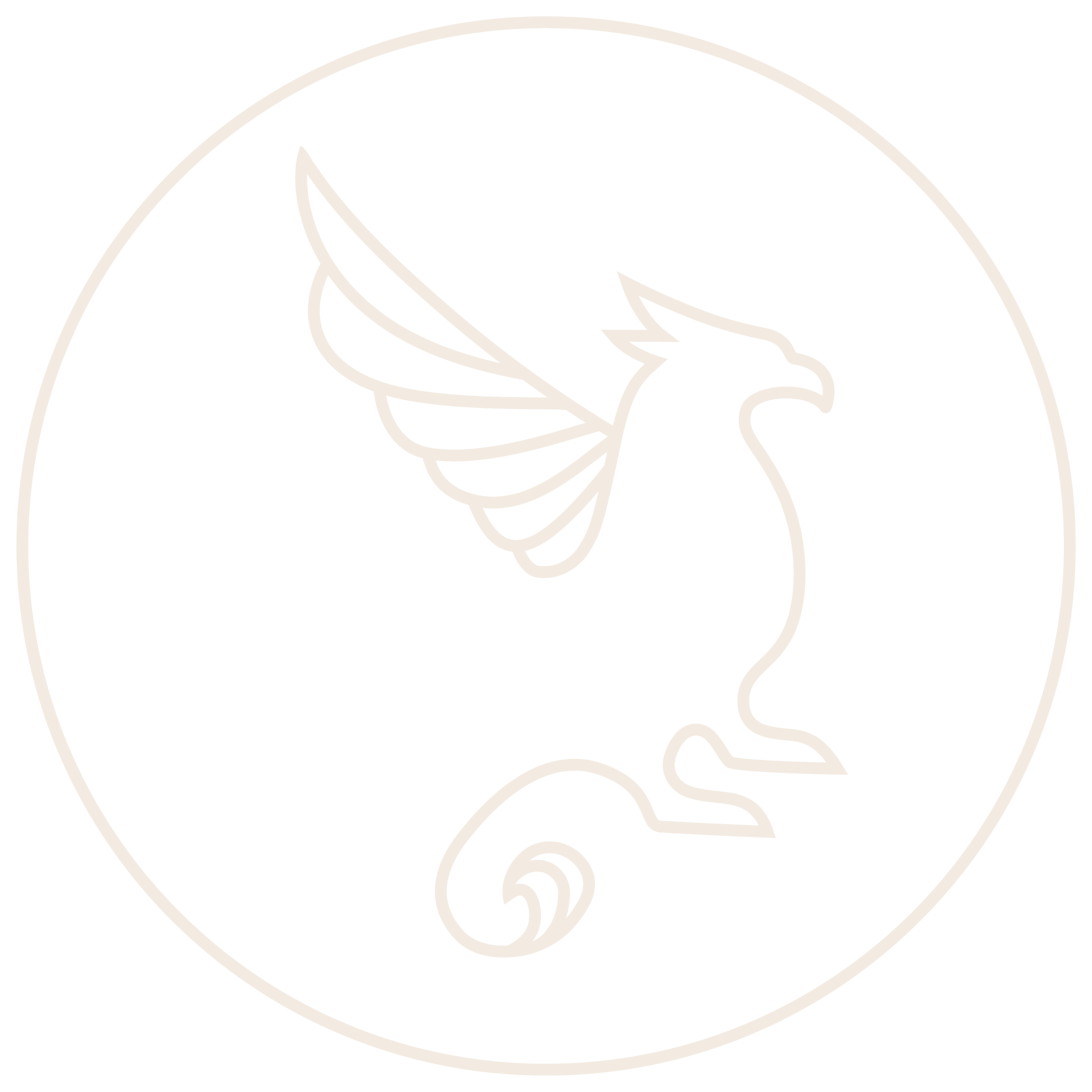 A line-drawing of a Griffon as a logo