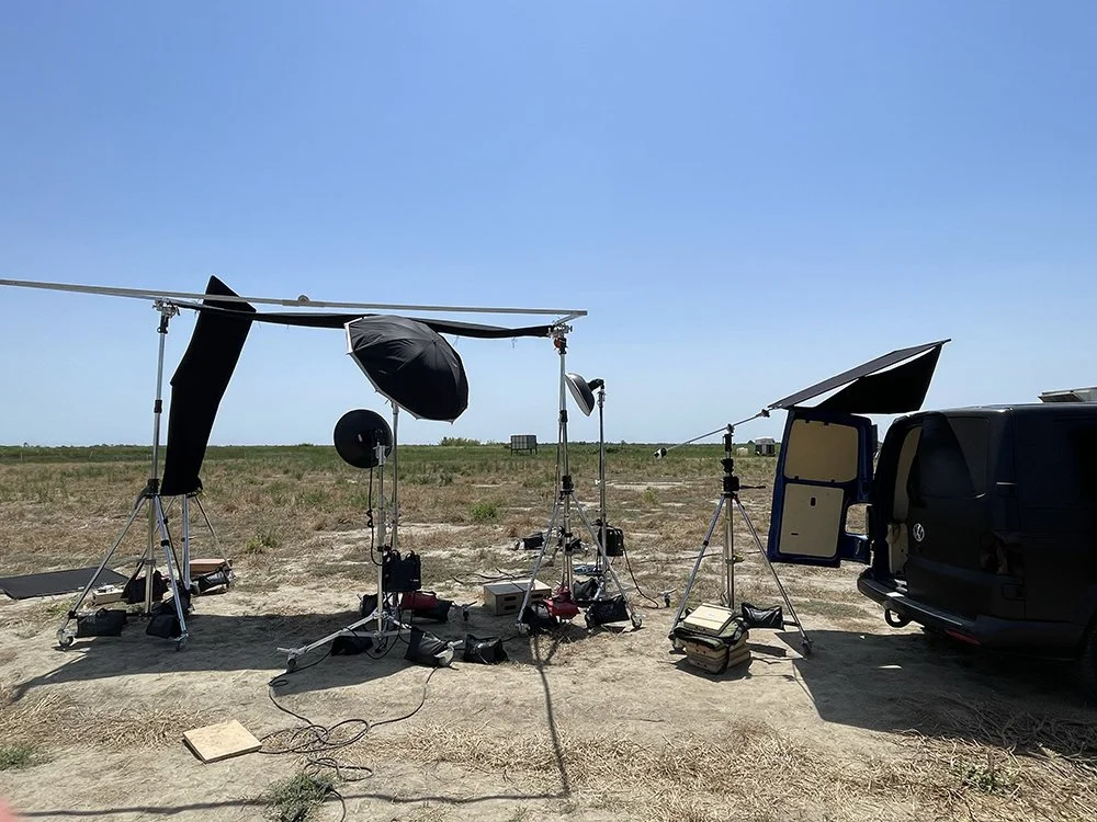 Behind the scened from the Key Character Art Poster photographed by Matthias Clamer for Max Original Series called Malditos