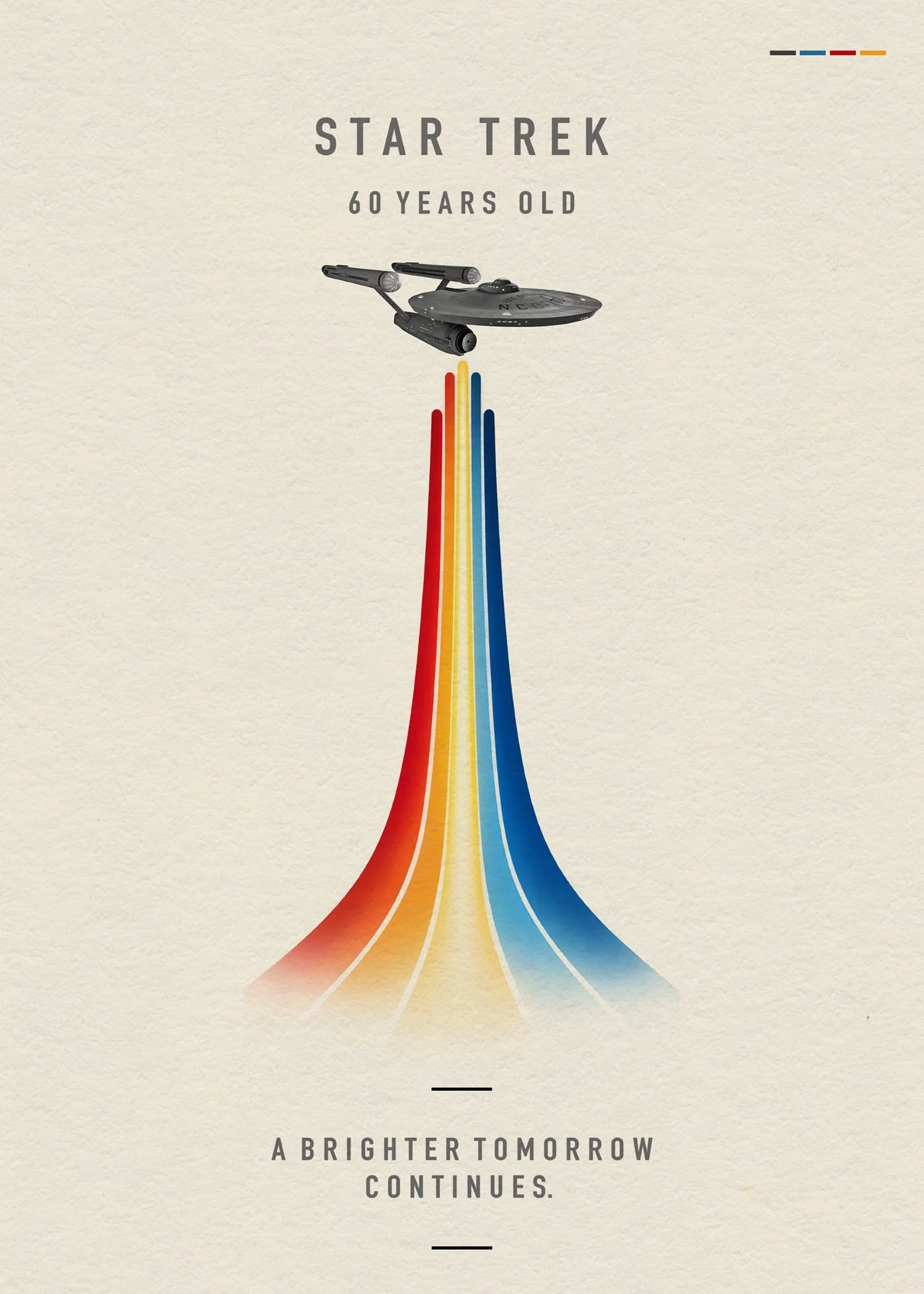 Collage illustration by artists Gibson Kochanek, personal work celebrating 60 years of Star Trek
