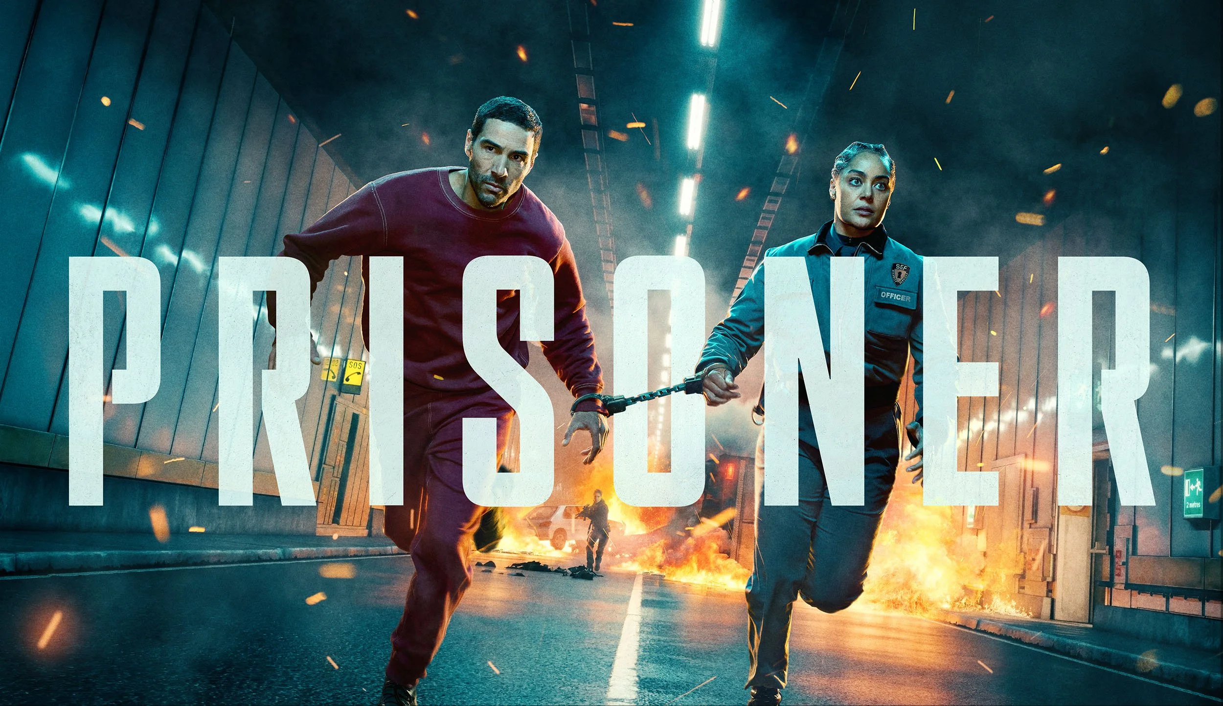 Key Art Poster Photographed by Matthias Clamer for Sky Series Prisoner featuring Izuka Hoyle and Tahar Rahim